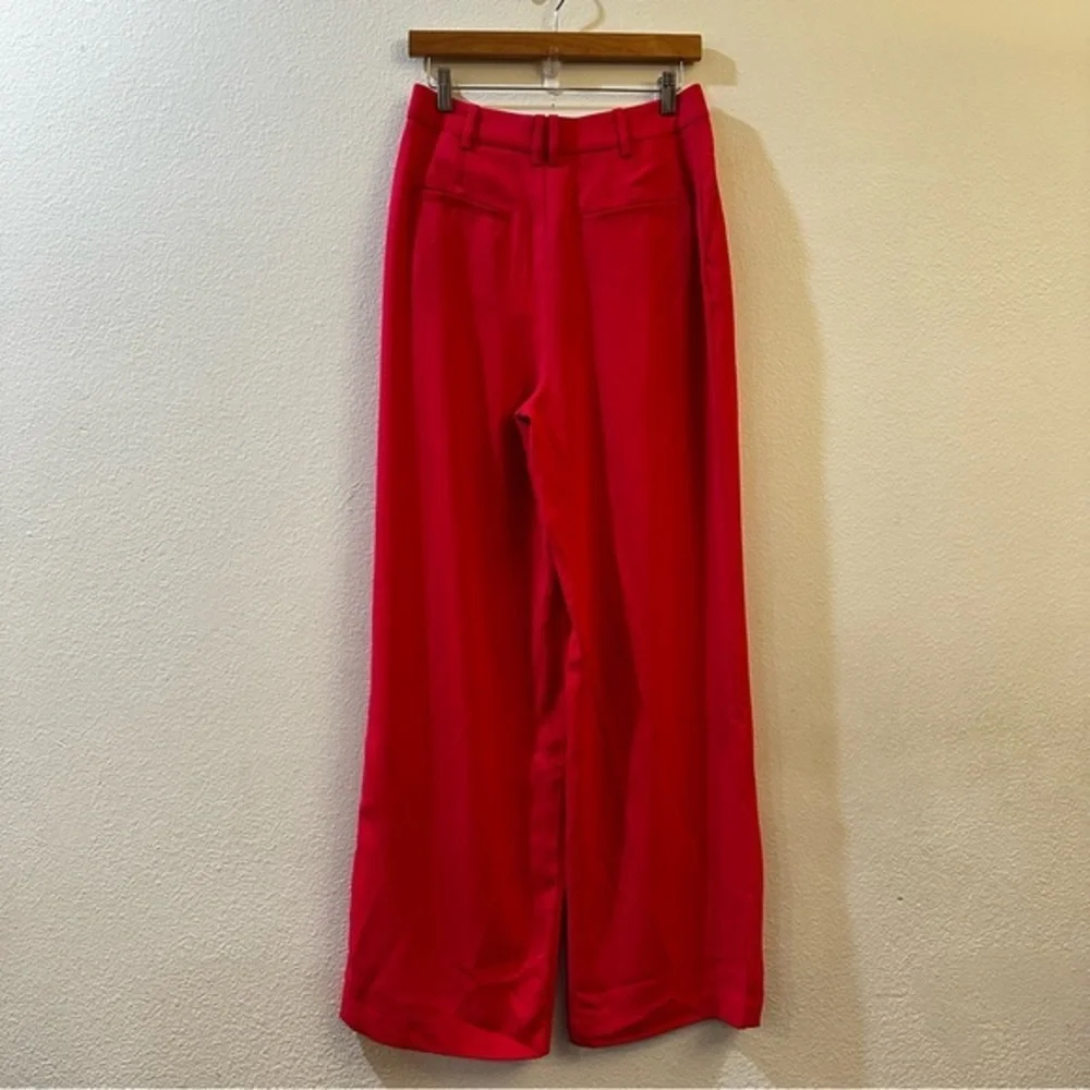 L'Academie Alise Trouser in Fuchsia Pink Size M High Rise Wide‎ Leg NWT